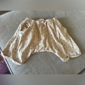 Beige Star Patterned Shorts